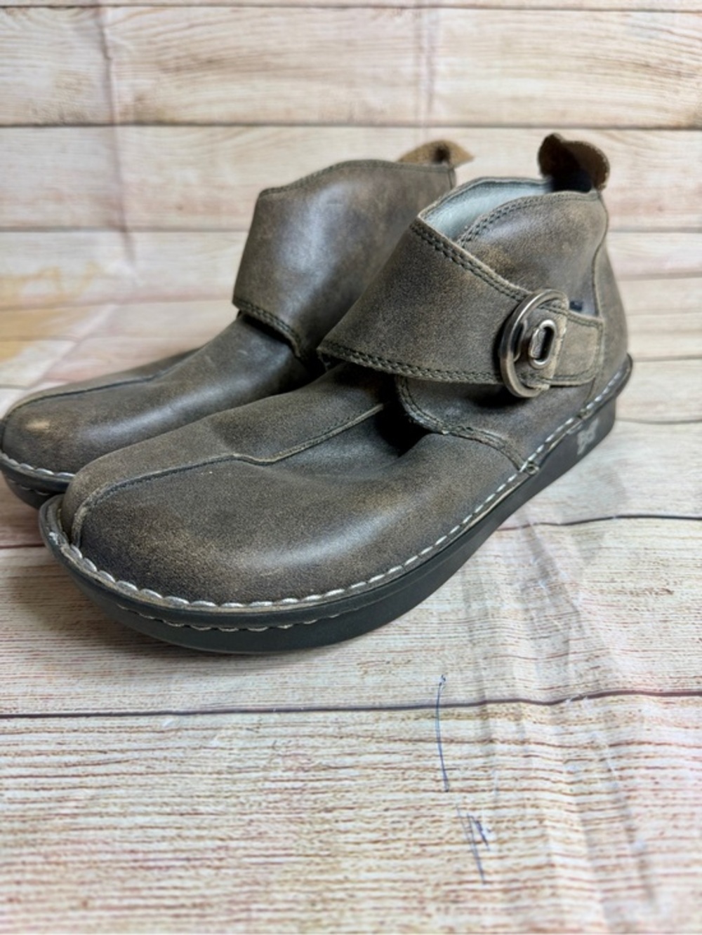 Alegria by PG Lite Caiti ankle boots grey brown. Size 39 8.5